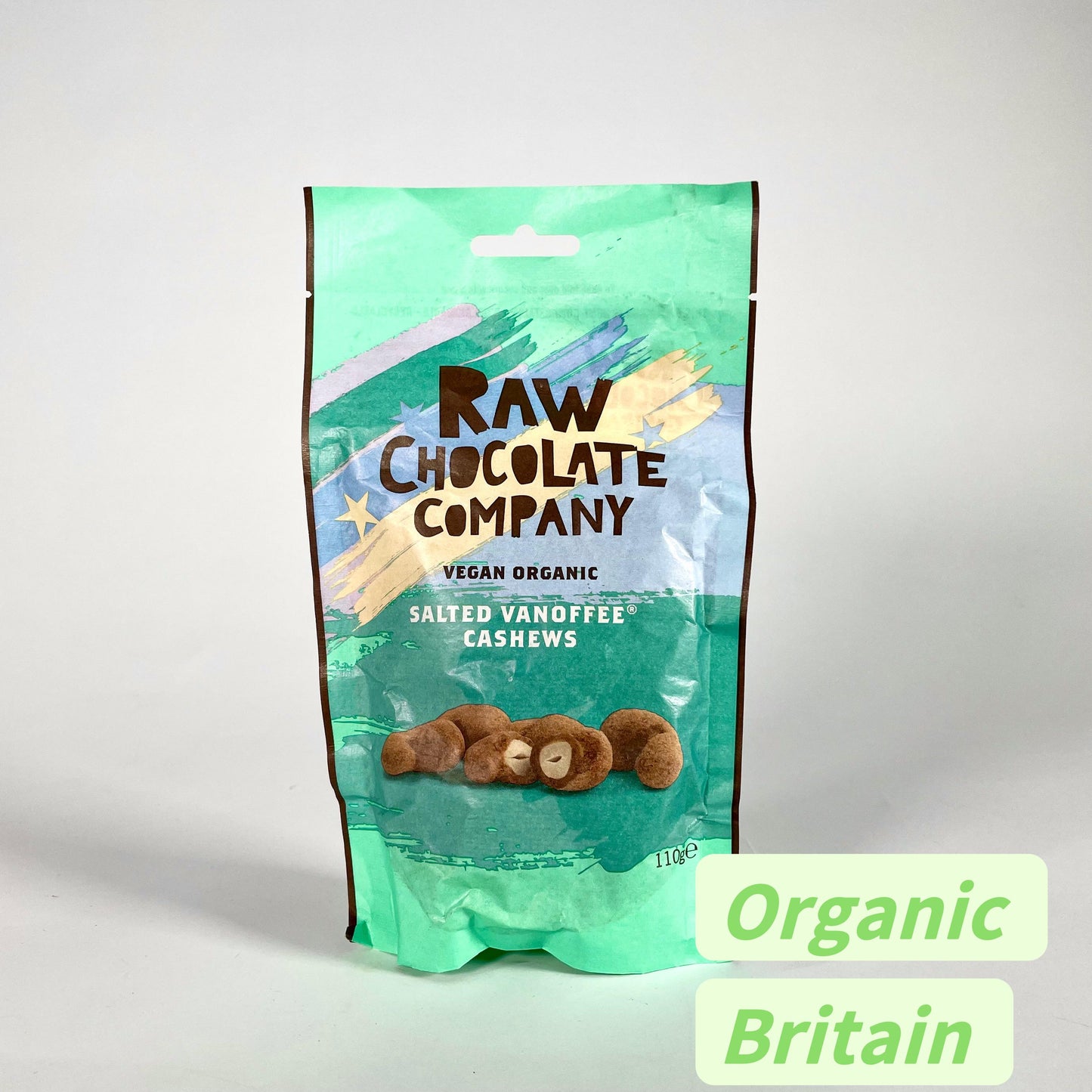 Raw Chocolate Company Organic Chocolate Salted Vanoffee Cashews 110g Vegan Natural Organic Gluten Free