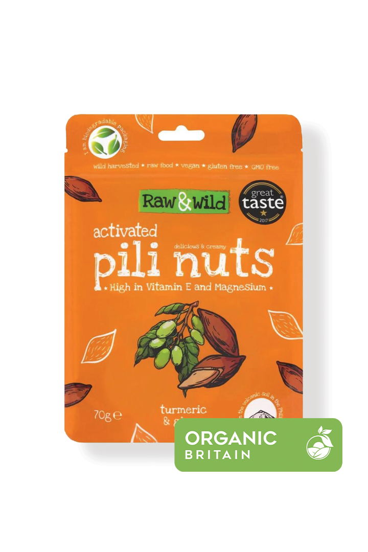 Raw&Wild Activated Pili Nuts - Turmeric & Ginger