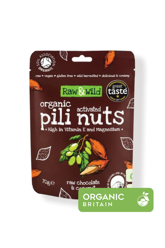 Raw&Wild Activated Pili Nuts - Raw Choc & Coconut