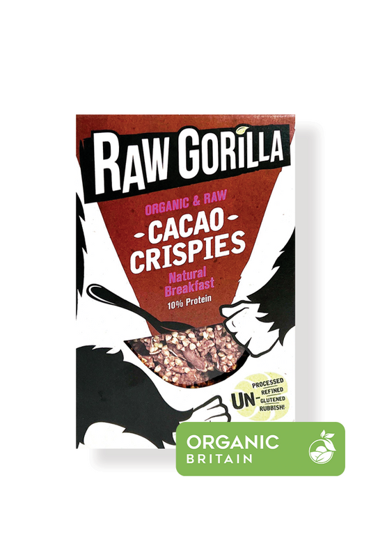 Raw Gorilla Cacao Crispies Cereal (1 x 250g) | VEGAN | GLUTEN-FREE | NO REFINED SUGAR | RAW | HEALTHY | BREAKFAST