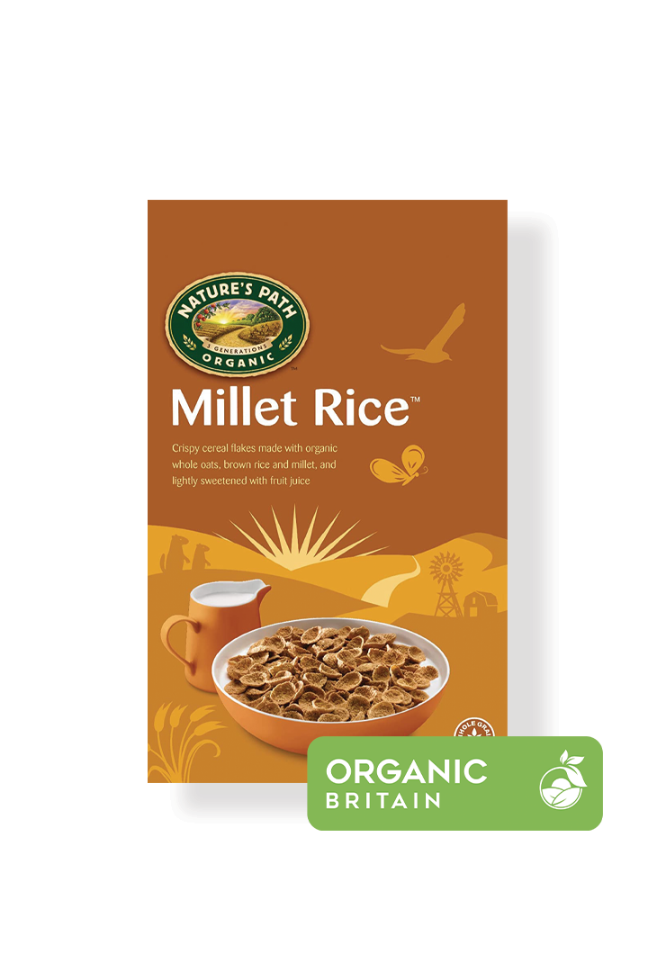 Nature's Path Organic Whole Grain Cereal, Millet Rice, High Fibre, Vegan Breakfast Cereal