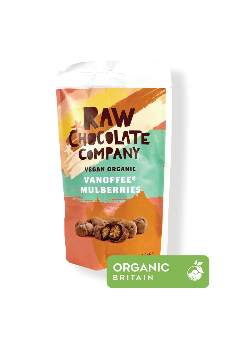 Raw Chocolate Company Organic Chocolate Vanoffee Mulberries Chocolate 125g Vegan Natural Organic Gluten Free