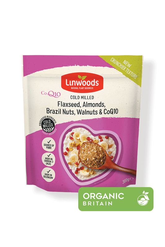 Linwoods Milled Flaxseed Almonds Brazil Nuts Walnuts & Co-Enzyme Q10 (360g)