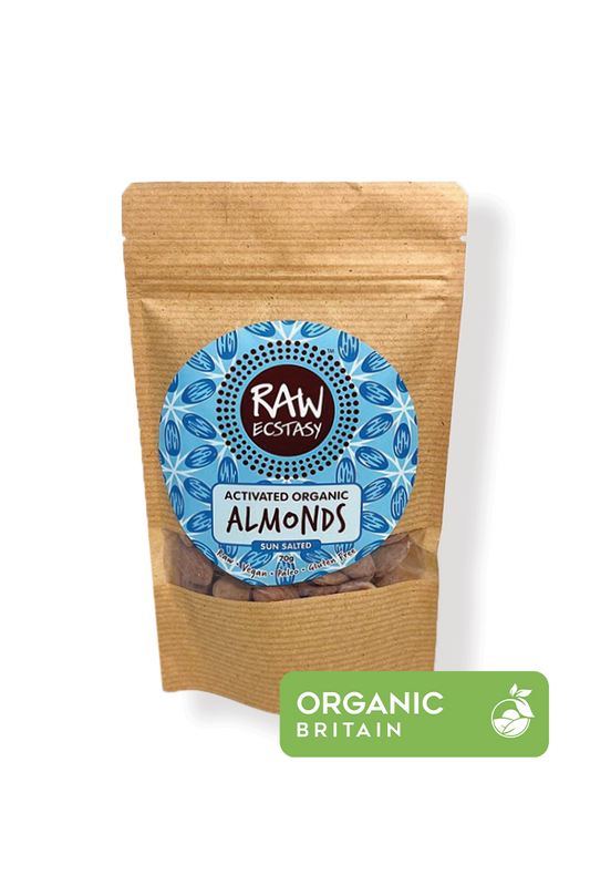 Activated Organic Almonds, Sun Salted 70g (Raw Ecstasy)