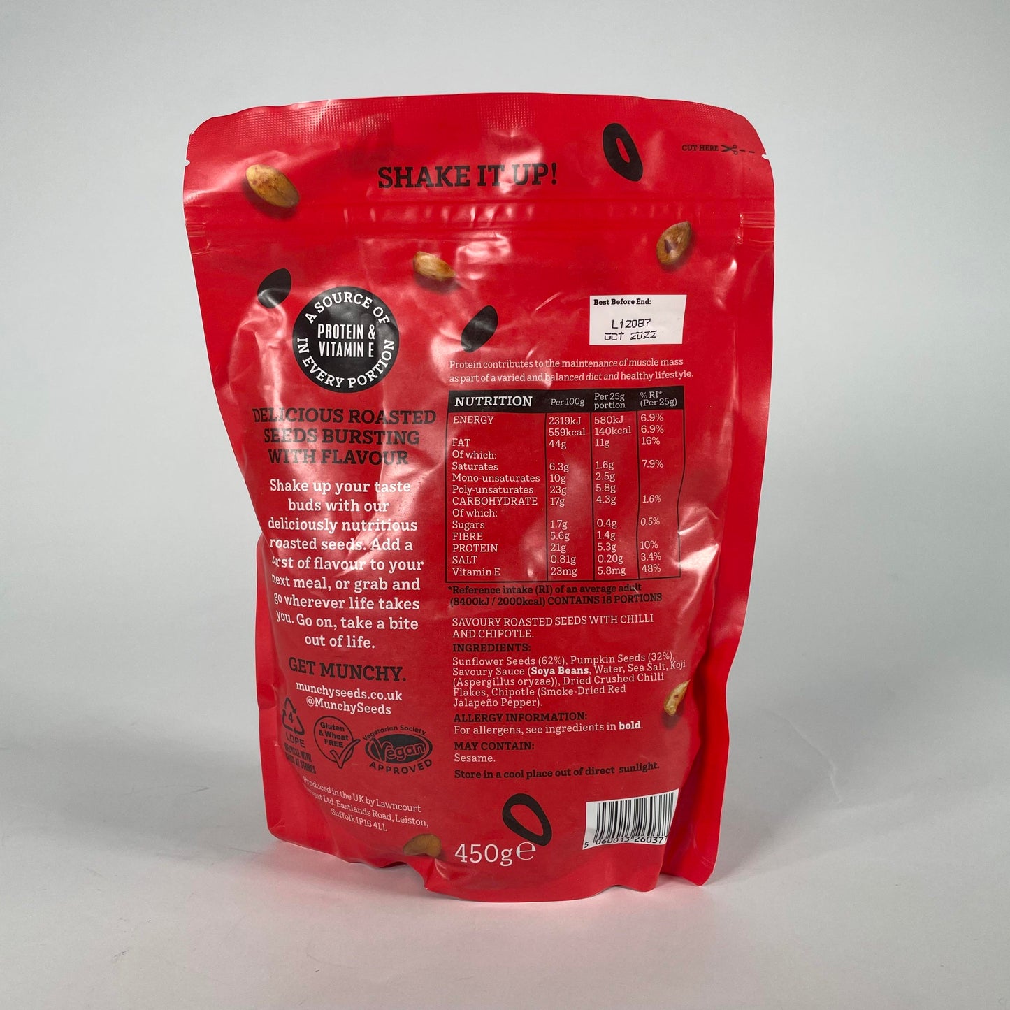 MUNCHY SEEDS Mild Chilli Pouch