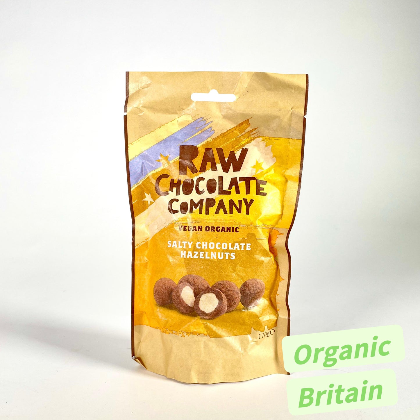 Raw Chocolate Company Organic Chocolate Salted Chocolate Hazelnuts 110g Vegan Natural Organic Gluten Free